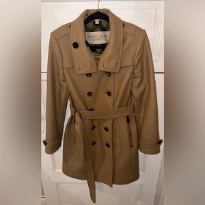 Burberry Kensington Double-Breasted Cashmere Trench Coat
